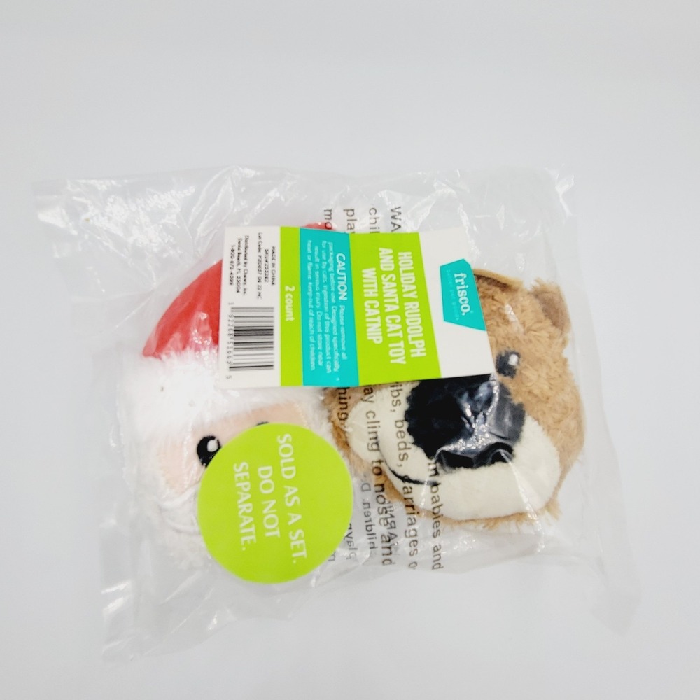 NEW Frisco Holiday Cat Toys With Catnip Christmas Santa Rudolph Plush